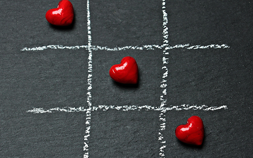 Love Tic Tac Toe Theme  from Chrome web store to be run with OffiDocs Chromium online