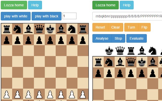 Lozza Chess din magazinul web Chrome va fi rulat cu OffiDocs Chromium online