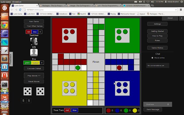 لعبة Ludo من متجر Chrome الإلكتروني ليتم تشغيلها باستخدام OffiDocs Chromium عبر الإنترنت