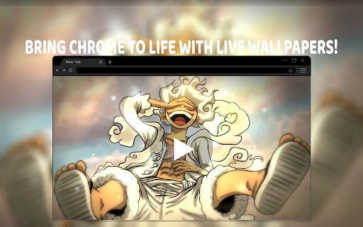 Luffy in Gear 5 Live Wallpaper  from Chrome web store to be run with OffiDocs Chromium online