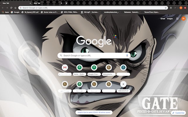 Luffy OnePiece Dark theme  from Chrome web store to be run with OffiDocs Chromium online