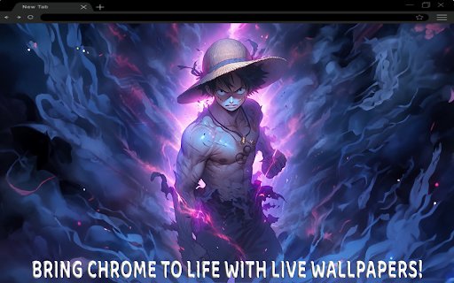 Luffy’s Inferno Burning Spirit of One Piece Live Wallpaper  from Chrome web store to be run with OffiDocs Chromium online