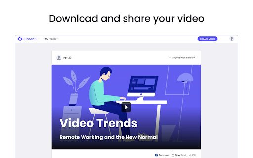 Lumen5  from Chrome web store to be run with OffiDocs Chromium online