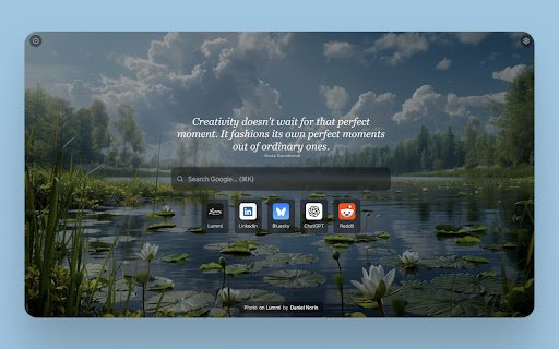 Lummi New Tab  from Chrome web store to be run with OffiDocs Chromium online