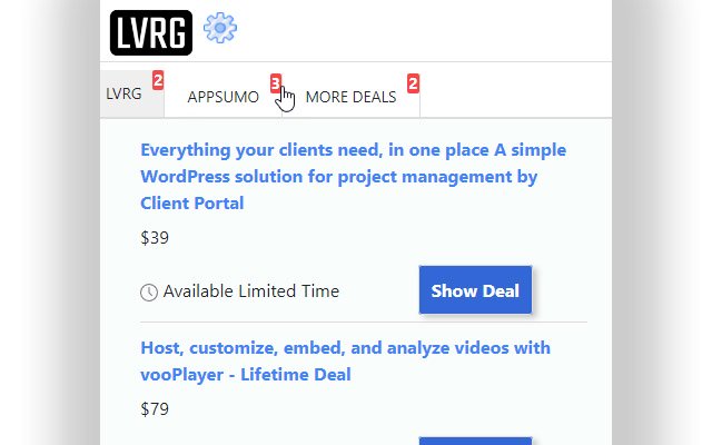 Mga LVRG Deal mula sa Chrome web store na tatakbo sa OffiDocs Chromium online
