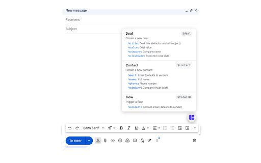Lyara email commands  from Chrome web store to be run with OffiDocs Chromium online