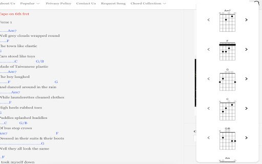Lyrical Chord Diagram Viewer Extension  from Chrome web store to be run with OffiDocs Chromium online