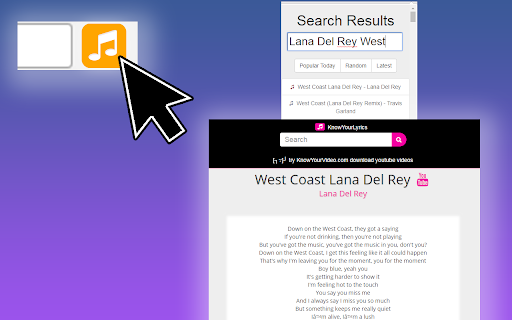 Lyrics Meaning Search  from Chrome web store to be run with OffiDocs Chromium online