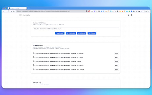 M3U8 Downloader  from Chrome web store to be run with OffiDocs Chromium online