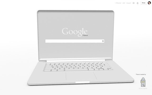 Chrome 网上商店的 Thomas Anglaret 设计的 Macbook 3D 将与 OffiDocs Chromium 在线运行