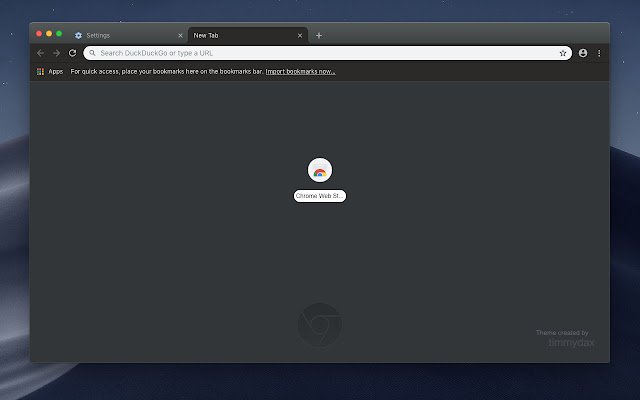 O macOS Dark Theme da Chrome Web Store será executado com o OffiDocs Chromium online