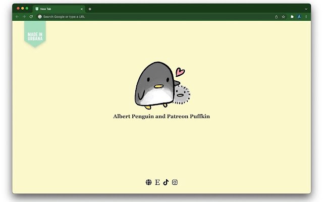Made in Urbana New Tab  from Chrome web store to be run with OffiDocs Chromium online