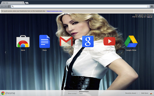 Madonna  from Chrome web store to be run with OffiDocs Chromium online
