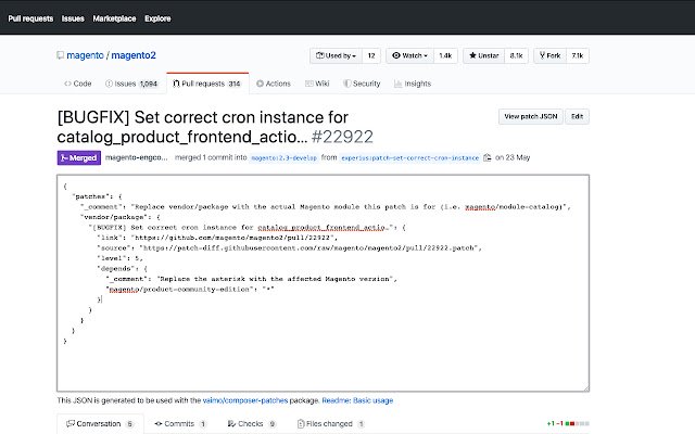 Magento 2 composer patches helper  from Chrome web store to be run with OffiDocs Chromium online