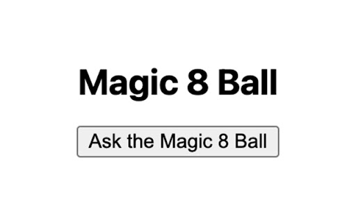 Magic 8 Ball  from Chrome web store to be run with OffiDocs Chromium online