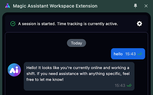 Magic Assistant Workspace Extension  from Chrome web store to be run with OffiDocs Chromium online