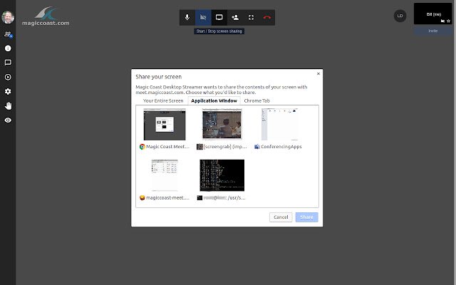 Magic Coast Meet Desktop Streamer aus dem Chrome Web Store zur Ausführung mit OffiDocs Chromium online