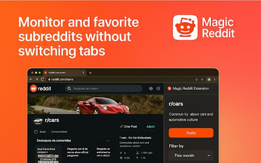 Magic Reddit Extension  from Chrome web store to be run with OffiDocs Chromium online