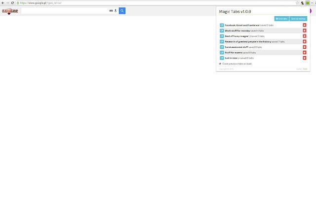 Magic tabs  from Chrome web store to be run with OffiDocs Chromium online
