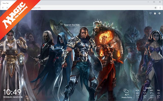 Magic The Gathering New Tab de la tienda web de Chrome se ejecutará con OffiDocs Chromium en línea