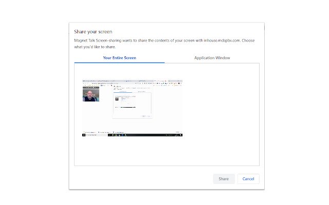 การแชร์หน้าจอ Magnet Talk จาก Chrome เว็บสโตร์ที่จะเรียกใช้ด้วย OffiDocs Chromium ออนไลน์