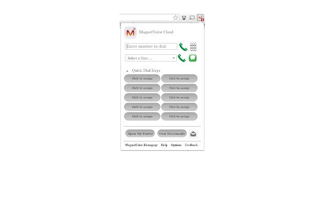 MagnetVoice Cloud Extension  from Chrome web store to be run with OffiDocs Chromium online
