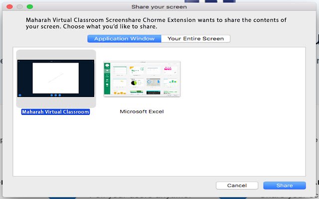 Chrome ウェブストアの Maharah Screenshare 拡張機能を OffiDocs Chromium online で実行する