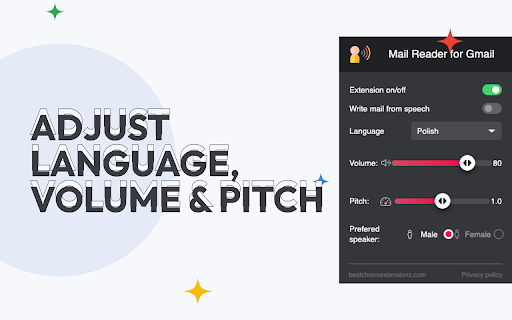 Mail Reader for Gmail  from Chrome web store to be run with OffiDocs Chromium online