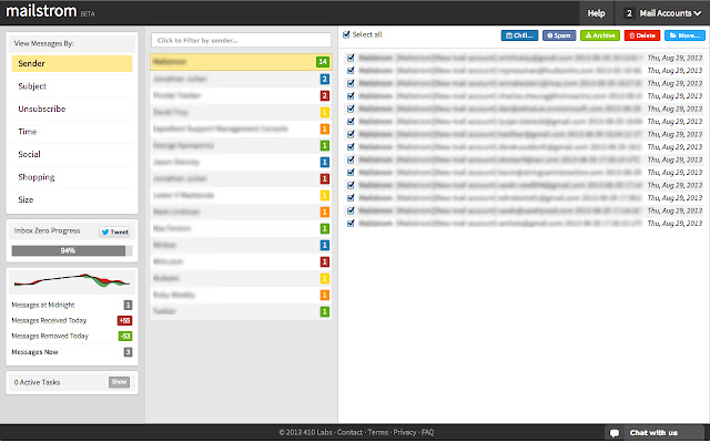 Mailstrom  from Chrome web store to be run with OffiDocs Chromium online