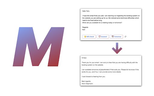 Mailwrite AI Email Replies  from Chrome web store to be run with OffiDocs Chromium online