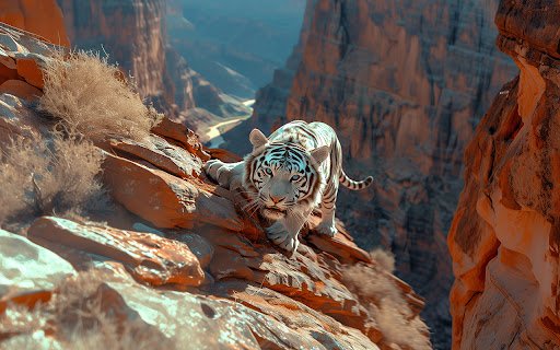 majestic white Bengal tiger  from Chrome web store to be run with OffiDocs Chromium online
