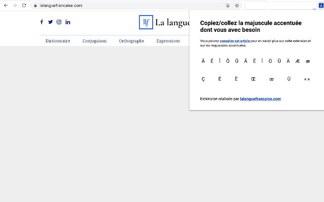 Majuscules Accentuées ze sklepu internetowego Chrome można uruchomić z OffiDocs Chromium online