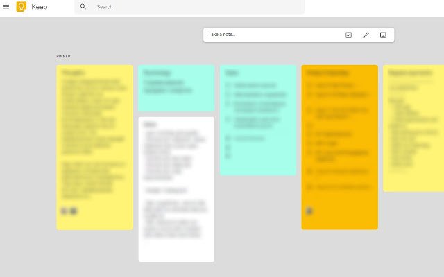 Torne o Keep cinza novamente na Chrome Web Store para ser executado com OffiDocs Chromium online