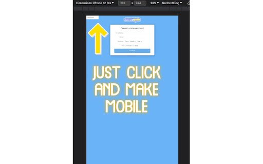 Make Mobile View  from Chrome web store to be run with OffiDocs Chromium online