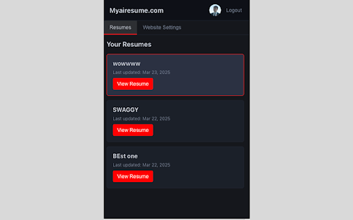 Makemyresume Extension  from Chrome web store to be run with OffiDocs Chromium online