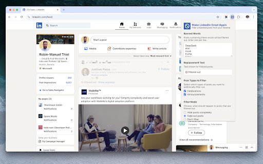 Make Social Media Great Again  from Chrome web store to be run with OffiDocs Chromium online