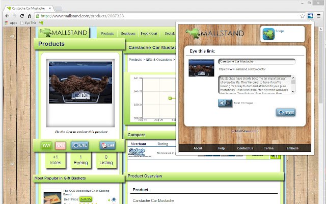 MallStand Eyeing Button  from Chrome web store to be run with OffiDocs Chromium online