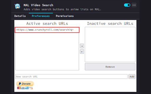 MAL Video Search  from Chrome web store to be run with OffiDocs Chromium online