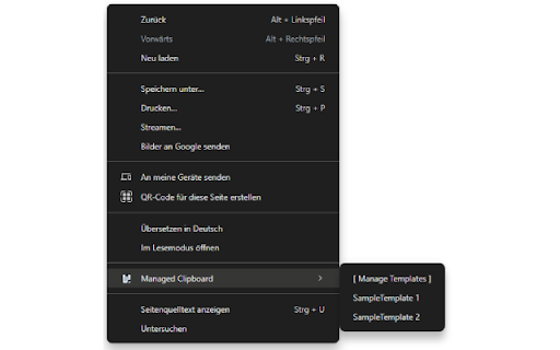 Managed Clipboard  from Chrome web store to be run with OffiDocs Chromium online