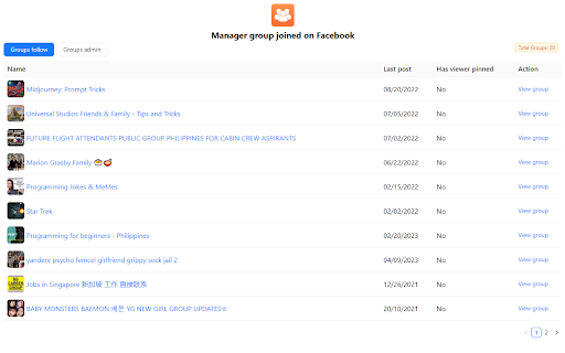 Manager group joined on Facebook  from Chrome web store to be run with OffiDocs Chromium online