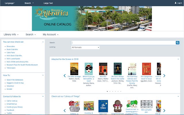 ManateeLibraryKiosk  from Chrome web store to be run with OffiDocs Chromium online