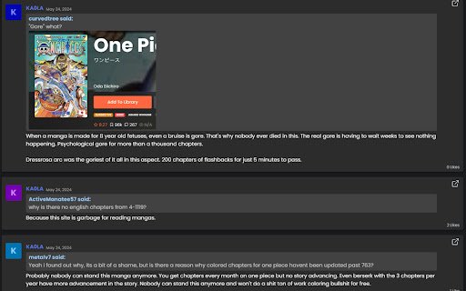 MangaDex Comments  from Chrome web store to be run with OffiDocs Chromium online