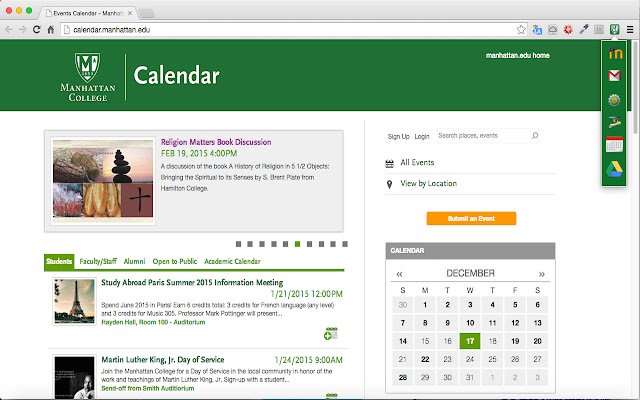 Manhattan College Services de Chrome web store se ejecutará con OffiDocs Chromium en línea