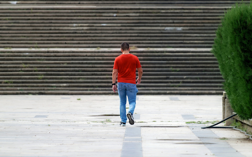 Man in red shirt and jeans  from Chrome web store to be run with OffiDocs Chromium online