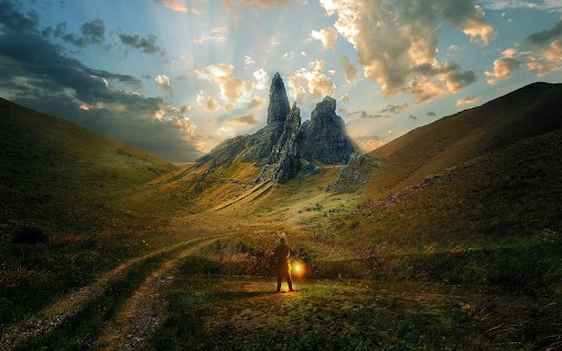 Man on the mountain  from Chrome web store to be run with OffiDocs Chromium online