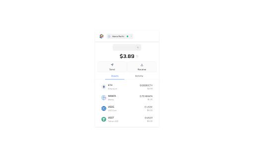 Manta Wallet  from Chrome web store to be run with OffiDocs Chromium online