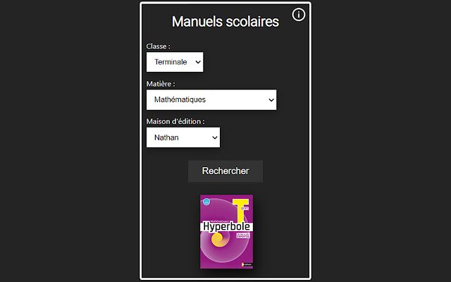 Manuels scolaires  from Chrome web store to be run with OffiDocs Chromium online