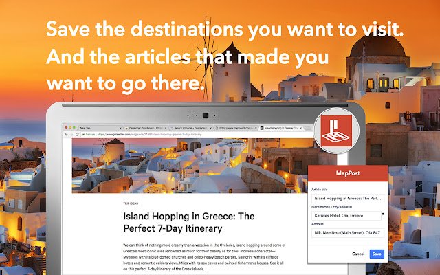 MapPost  from Chrome web store to be run with OffiDocs Chromium online