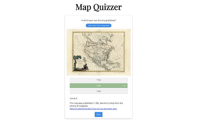 Map Quizzer uit de Chrome-webwinkel voor gebruik met OffiDocs Chromium online