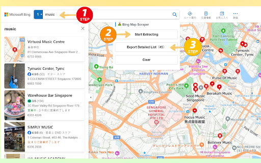Maps Scraper Maps Leads Extractor  from Chrome web store to be run with OffiDocs Chromium online